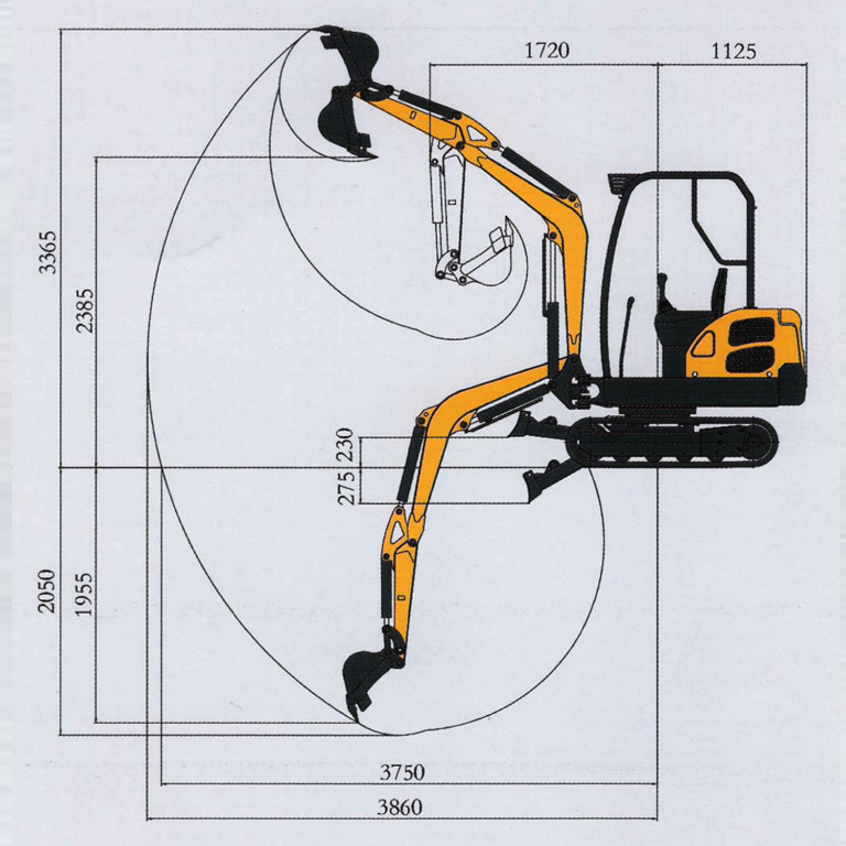 Spesifikasi Mini Excavator JH 18 T1