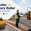 Baby Roller dan Vibratory Roller pada area kerja proyek dengan skala dan luas pemadatan berbeda