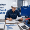 Engineer memeriksa workload proyek untuk menentukan kebutuhan bar cutter dan bar bender