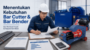 Engineer checks the project workload to determine the need for a bar cutter and bar bender